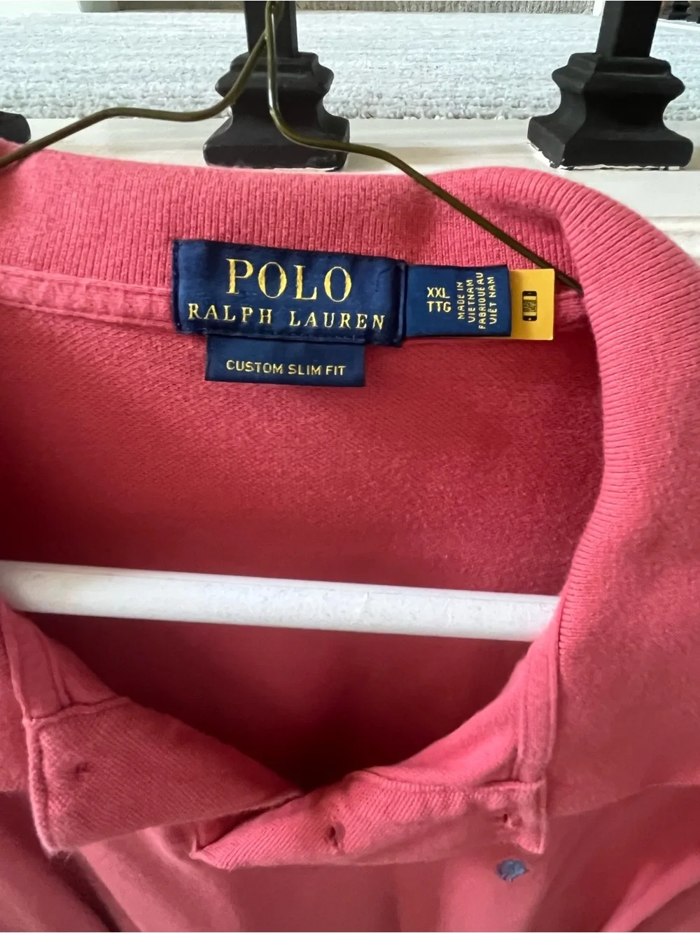 Ralph Lauren XXL Coral Pink Polo Shirt with Embroidered Pony